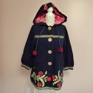 LKNW Antrhopolgie Elevenses Embroidered navy Corduroy Jacket 4